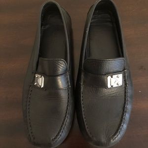 Louis Vuitton Black Leather Loafers
